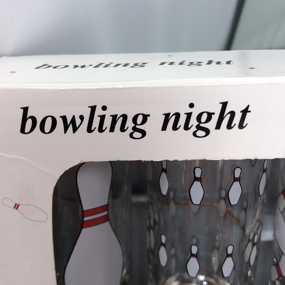 Bowling shot glasses different print on each glass new in original box set of 6 - Picture 8 of 11